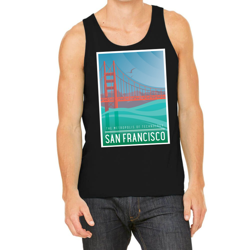 Art Deco With An Illustration Of San Francisco Tank Top by currentlyderby559 | Artistshot