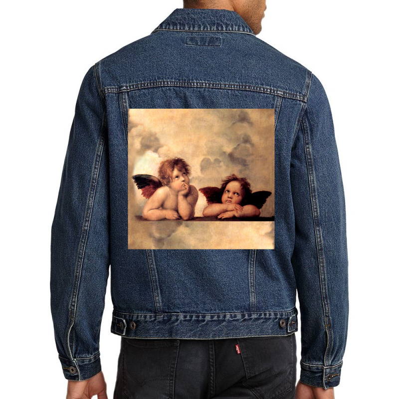 Hot Trend Angels Raphael Cupid Cherubs Art Valentine Angel Men Denim Jacket by Bostic Walling | Artistshot