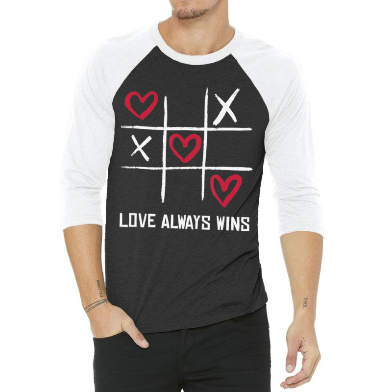 Limited Edition Game Player Gamer Tic Tac Toe Cute Valentine's Day 3/4 Sleeve Shirt by Karyn Love | Artistshot