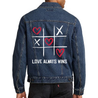 Limited Edition Game Player Gamer Tic Tac Toe Cute Valentine's Day Men Denim Jacket | Artistshot