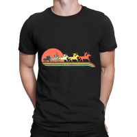 Archery Horse 'riding Retro Vintage Sunset Rainbow Color T-shirt | Artistshot