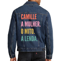 Funny Portuguese First Name Design   Camille T Shirt Men Denim Jacket | Artistshot