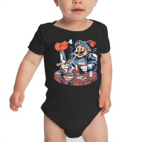 Funny Hungry Knight   Medieval Crusader Renaissance Fair T Shirt Baby Bodysuit | Artistshot