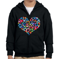 Hot Trend Exotic Colorful Flowers Hearts Valentines Day Youth Zipper Hoodie | Artistshot