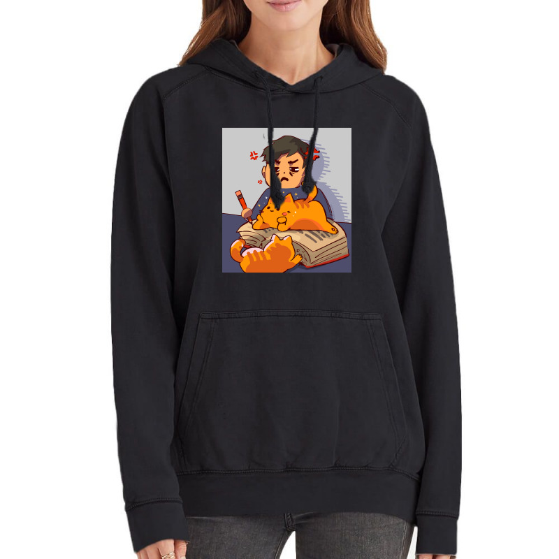 Anti-productivity Cat Vintage Hoodie | Artistshot