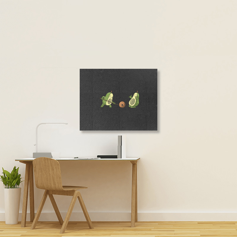 Avocado Billiard Funny Billiards Gift Landscape Canvas Print | Artistshot