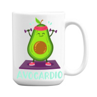 Avocado Cardio Workout Kawaii 15 Oz Coffee Mug | Artistshot