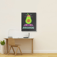 Avocado Cardio Workout Kawaii Portrait Canvas Print | Artistshot