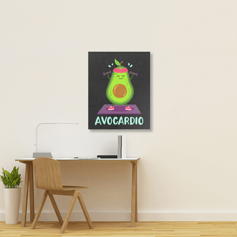 Avocado Cardio Workout Kawaii Portrait Canvas Print | Artistshot