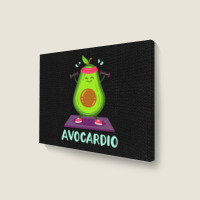 Avocado Cardio Workout Kawaii Landscape Canvas Print | Artistshot