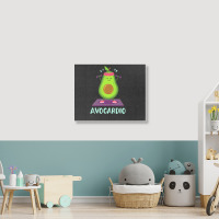 Avocado Cardio Workout Kawaii Landscape Canvas Print | Artistshot