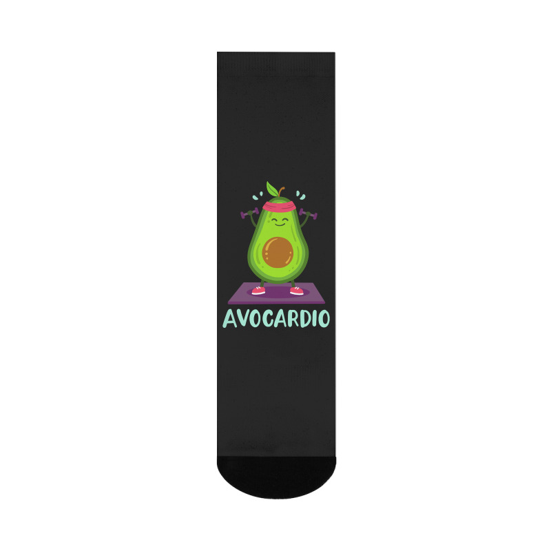 Avocado Cardio Workout Kawaii Crew Socks | Artistshot