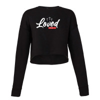 Romans 5:8 - Loved Christian Bible Scripture, Cross Cropped Sweater | Artistshot