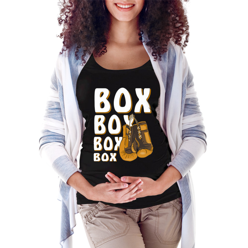 Boxing Gloves Box Maternity Scoop Neck T-shirt by BrianneRemers65 | Artistshot