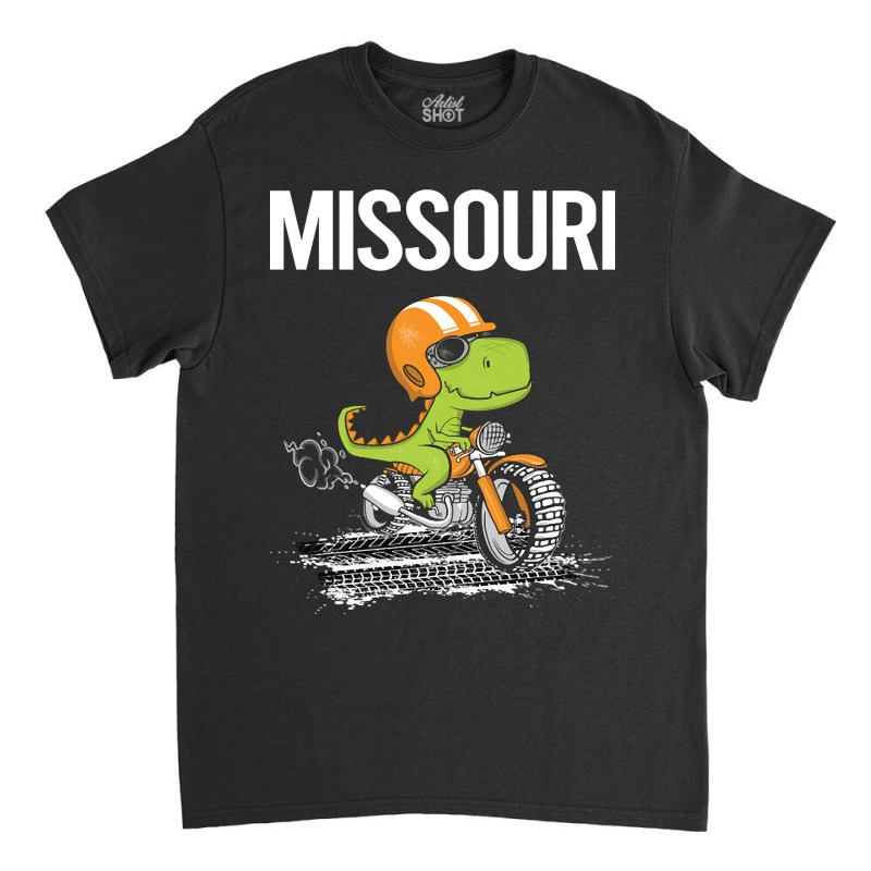 Biking Dinosaur Missouri Classic T-shirt | Artistshot