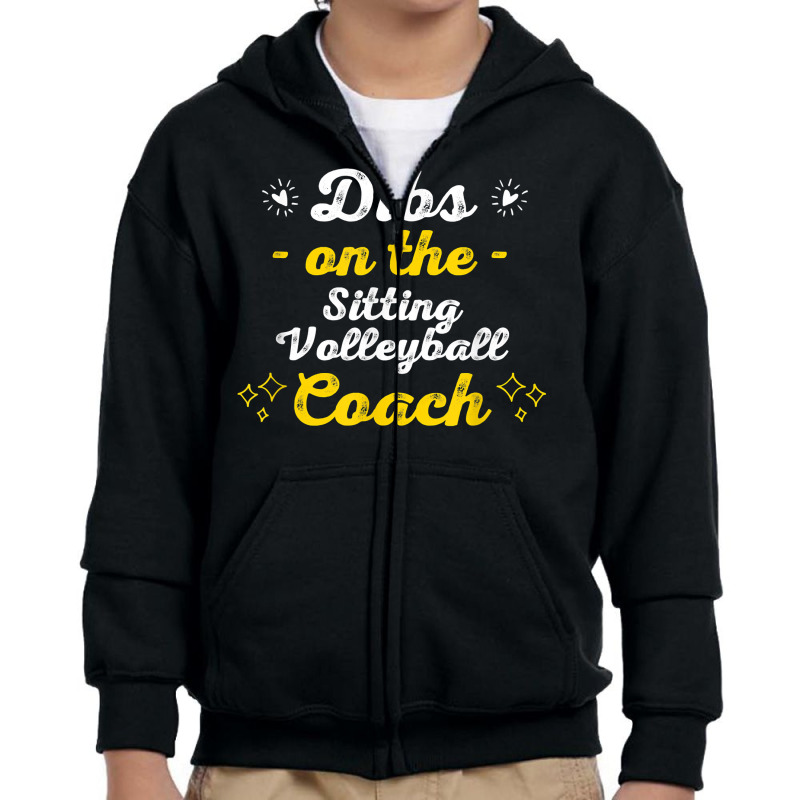 Dibs On The Sitting Volleyball Coach Sayings Funny Quotes T Shirt Youth Zipper Hoodie | Artistshot