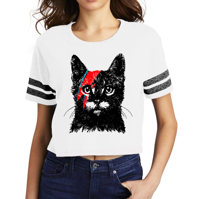 Black Cat Rebel Scorecard Crop Tee by PENNYMALONE | Artistshot