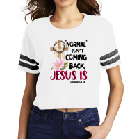 Normal Isn't Coming Back But Jesus Is Revelation 14 Costume Scorecard Crop Tee | Artistshot