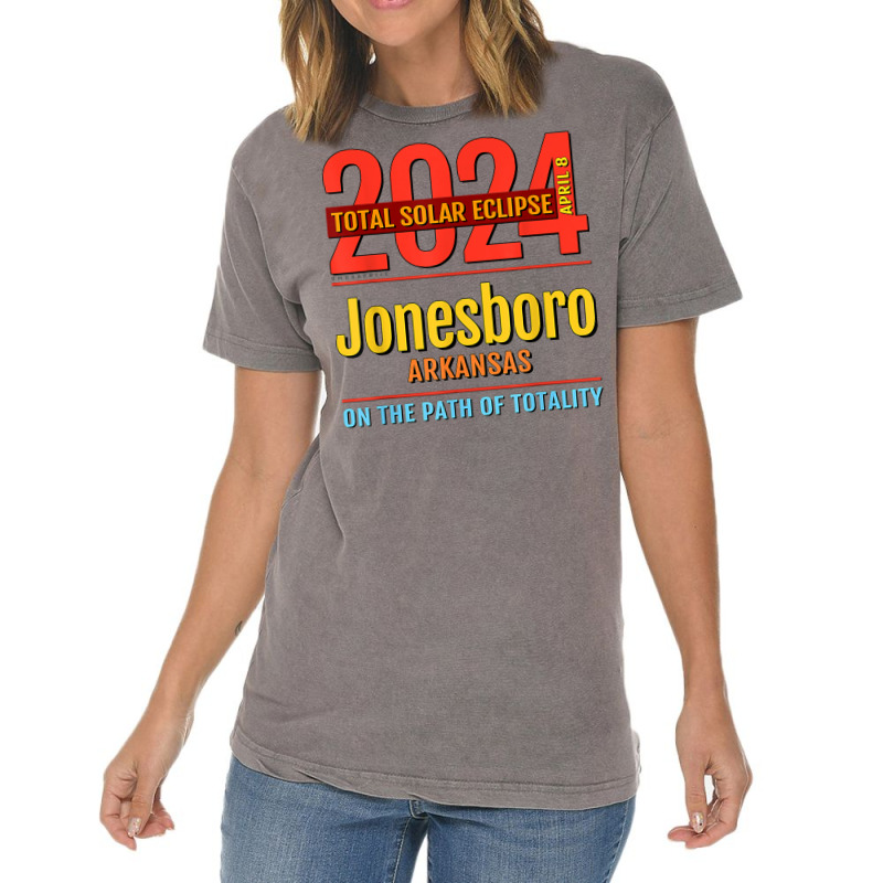 Jonesboro Arkansas Ar Total Solar Eclipse 2024  4  T Shirt Vintage T-Shirt by alysestick8m7 | Artistshot