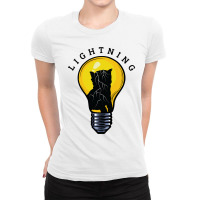 Cat Lightning Lightning Cat Ladies Fitted T-shirt | Artistshot