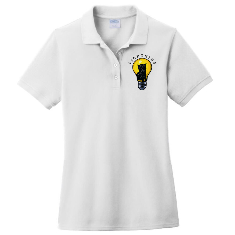 Cat Lightning Lightning Cat Ladies Polo Shirt by PENNYMALONE | Artistshot