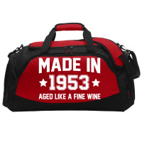 Made In 1953 Aged Like A Fine Wine Active Duffel | Artistshot