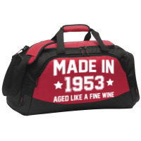 Made In 1953 Aged Like A Fine Wine Active Duffel | Artistshot