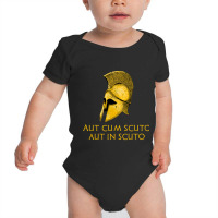 Ancient Greek Military History Laconic Sparta Latin Quote Baby Bodysuit | Artistshot