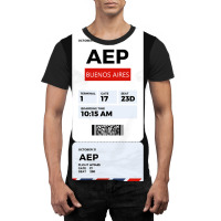 Buenos Aires Boarding Pass Graphic T-shirt | Artistshot