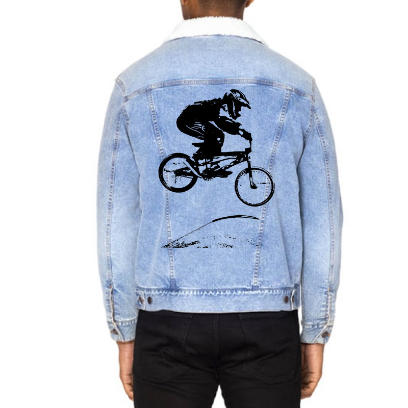 Bmx Racing-sbwwo Unisex Sherpa-lined Denim Jacket | Artistshot