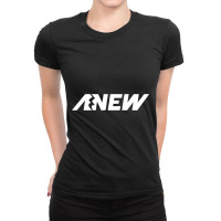 Anew - White Text Ladies Fitted T-shirt | Artistshot