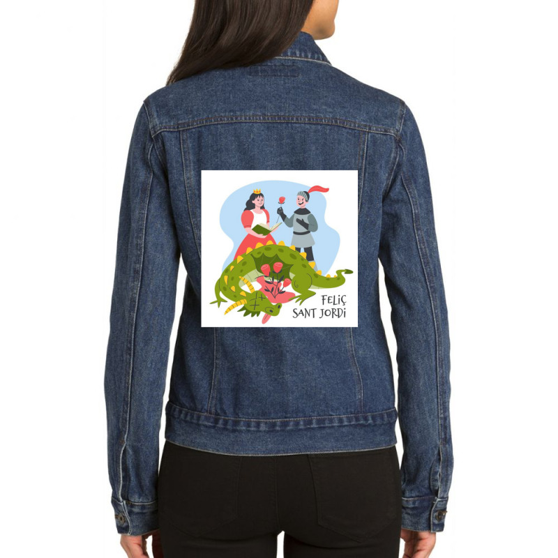 Felic Sant Jordi Ladies Denim Jacket by RONALDPOYNTER | Artistshot