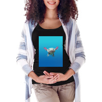 Axolot Smiling Swimming In Caribbean Blue Water Maternity Scoop Neck T-shirt | Artistshot