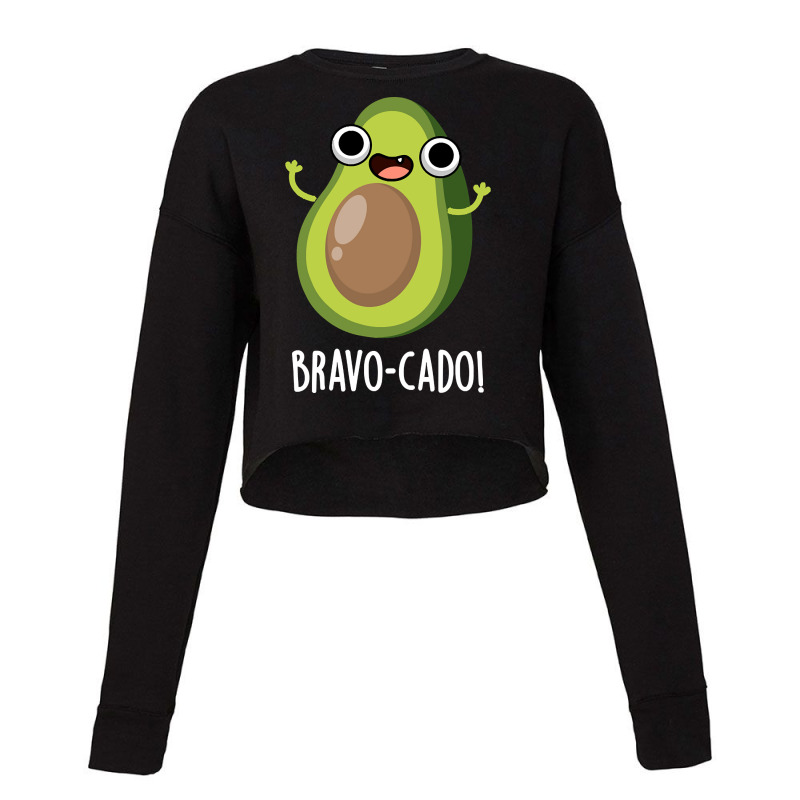 Bravo-cado Cute Avocado Pun Cropped Sweater by dealgummy642 | Artistshot