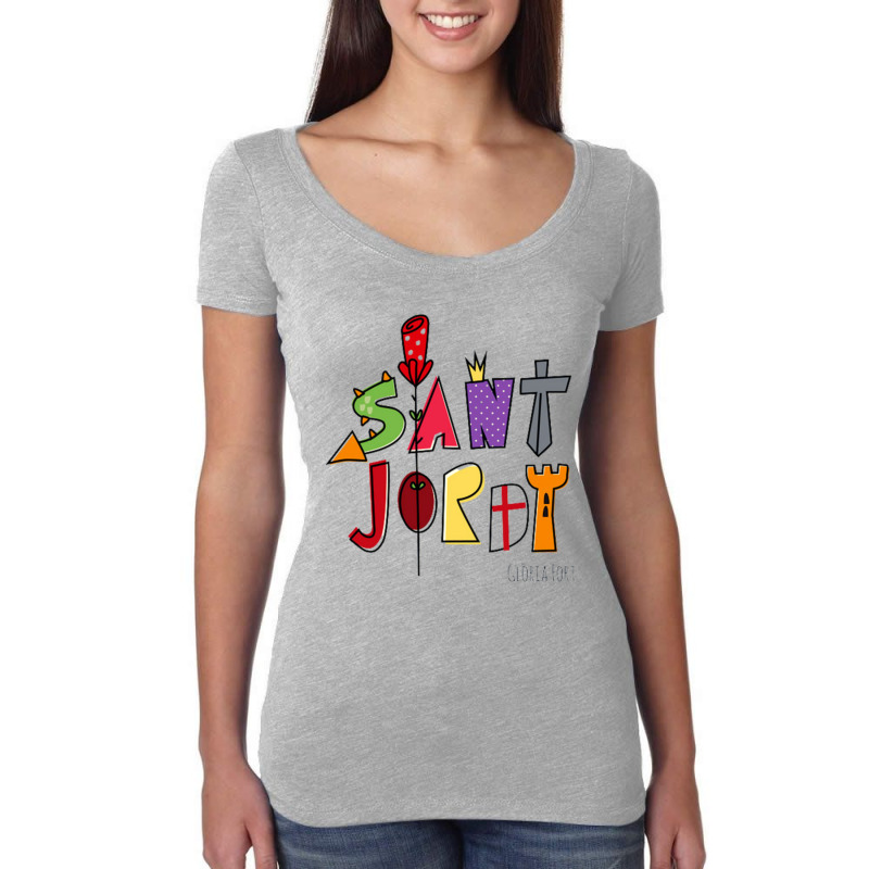 Sant Jordi   (6) Women's Triblend Scoop T-shirt by RONALDPOYNTER | Artistshot