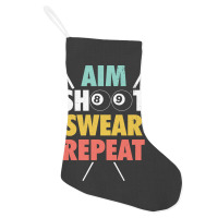 Aim Shoot Swear Repeat - Billiards Holiday Stocking | Artistshot