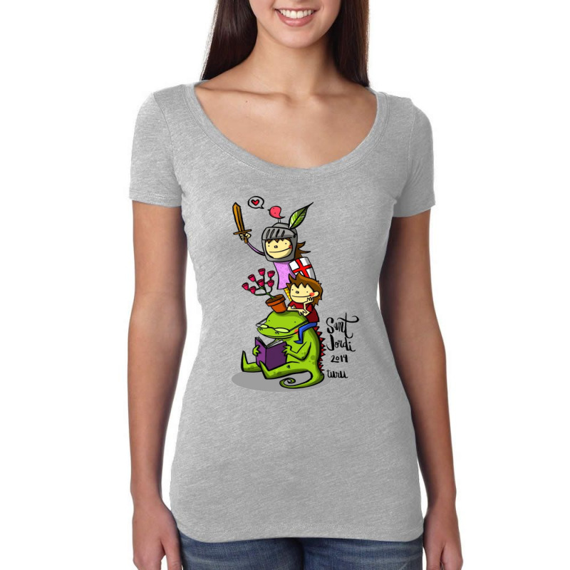 Sant Jordi Women's Triblend Scoop T-shirt by RONALDPOYNTER | Artistshot