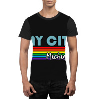 Bay City Michigan Pride Shirt Bay City Lgbt Gift Lgbtq Supporter Tee P Graphic T-shirt | Artistshot