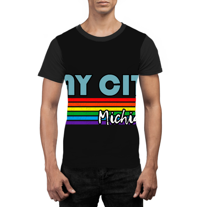 Bay City Michigan Pride Shirt Bay City Lgbt Gift Lgbtq Supporter Tee P Graphic T-shirt by fencingderby989 | Artistshot