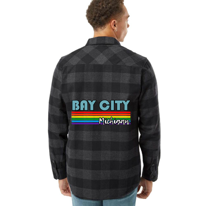 Bay City Michigan Pride Shirt Bay City Lgbt Gift Lgbtq Supporter Tee P Flannel Shirt by fencingderby989 | Artistshot