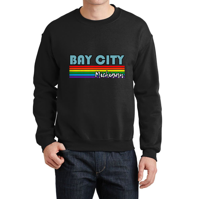 Bay City Michigan Pride Shirt Bay City Lgbt Gift Lgbtq Supporter Tee P Crewneck Sweatshirt by fencingderby989 | Artistshot