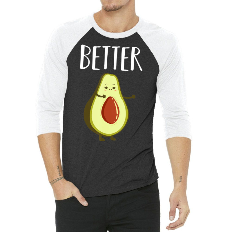 Hot Trend Better Half Avocado Matching Couple Valentine's Day Wedding 3/4 Sleeve Shirt by Berrios Crisp | Artistshot