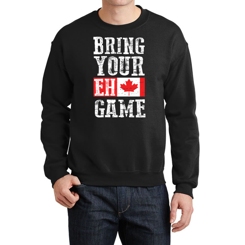 Trending Bring Your Eh Game Canada Flag Canadian Team Crewneck Sweatshirt by Estrada Link | Artistshot