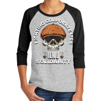 Ilwu Skull Longshoreman Cap Fighting Corporate Lies T Shirt Youth 3/4 Sleeve | Artistshot