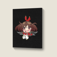 Amber Genshin Chibi Portrait Canvas Print | Artistshot