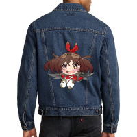 Amber Genshin Chibi Men Denim Jacket | Artistshot