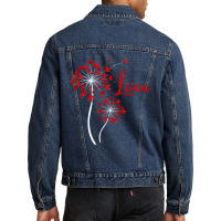 Hot Trend Love Dandelion Asl American Sign Language Valentine's Day Men Denim Jacket | Artistshot