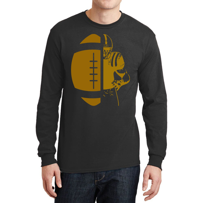 American Football Player Lineman Quarterback Game Day Men Long Sleeve Shirts | Artistshot