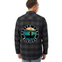 Beaver Lake Fishing Michigan Sunset Flannel Shirt | Artistshot