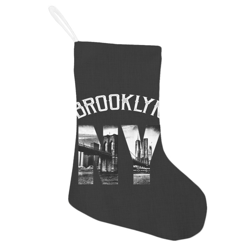 Brooklyn New York Skyline Hoodie Brooklyn Sweatshirt Holiday Stocking | Artistshot